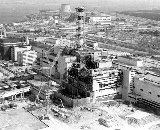 Зруйнований реактор Чорнобильської АЕС. Фото: Укрінформ