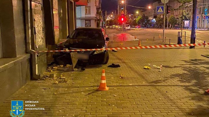 Місце ДТП на вул. Великій Васильківській. Фото: Київська міська прокуратура