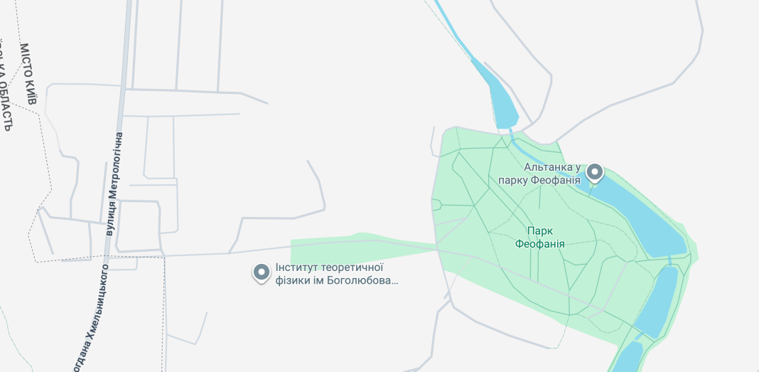 Територія, де розташовані ці вулиці. Фото: скриншот з Google карт