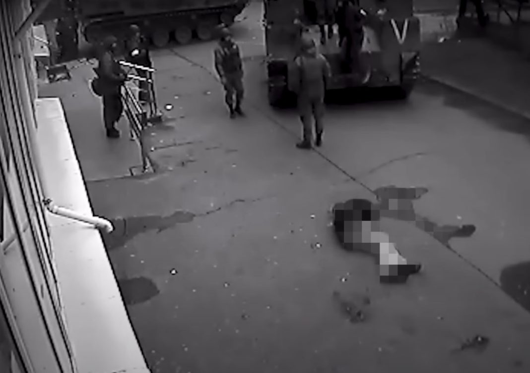 Розстріл цивільного. Фото: скриншот/Радіо Свобода