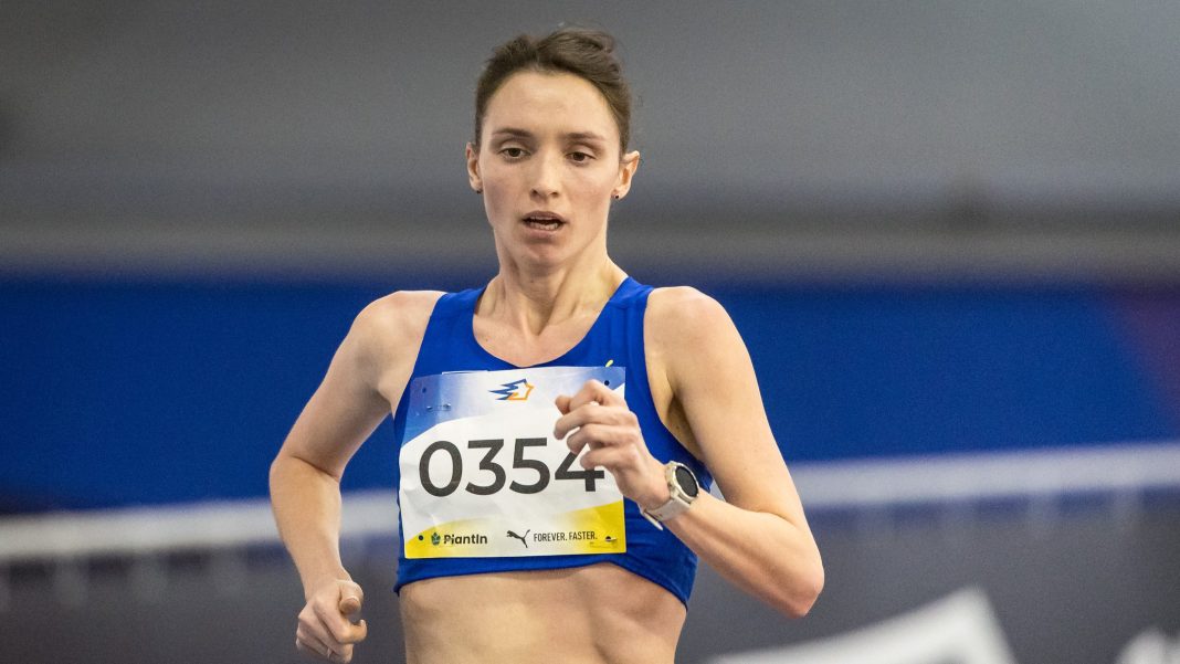 Людмила Оляновська на чемпіонаті України з легкої атлетики. Фото: ФЛАУ
