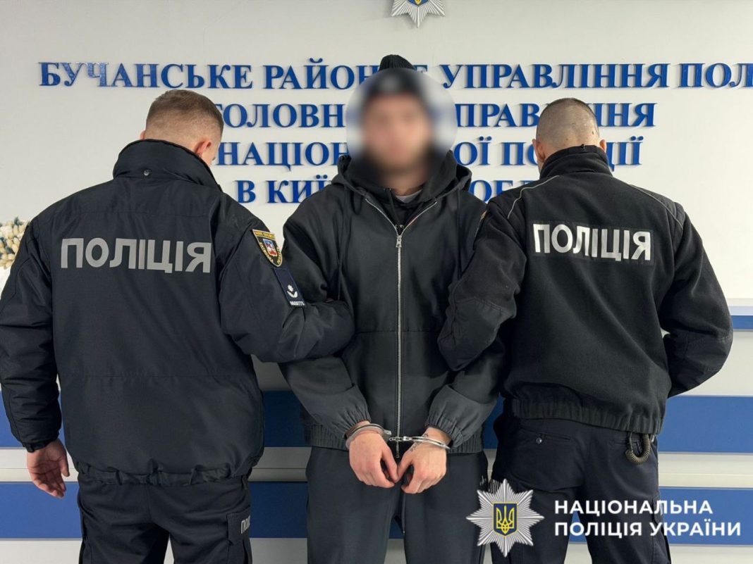 Затримання ексфутболіста за побиття військовослужбовця ТЦК. Фото: поліція Київщини