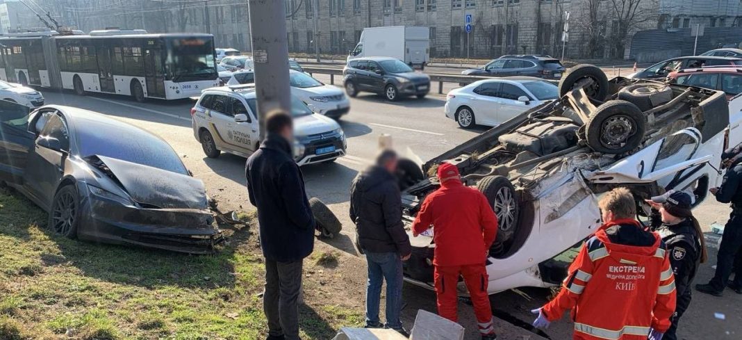 Наслідки ДТП. Фото: поліція Києва