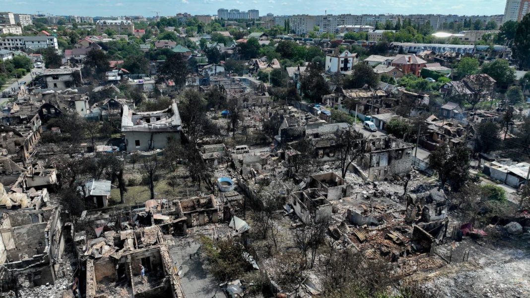 Наслідки обстрілу Вишневого. Фото: соцмережі